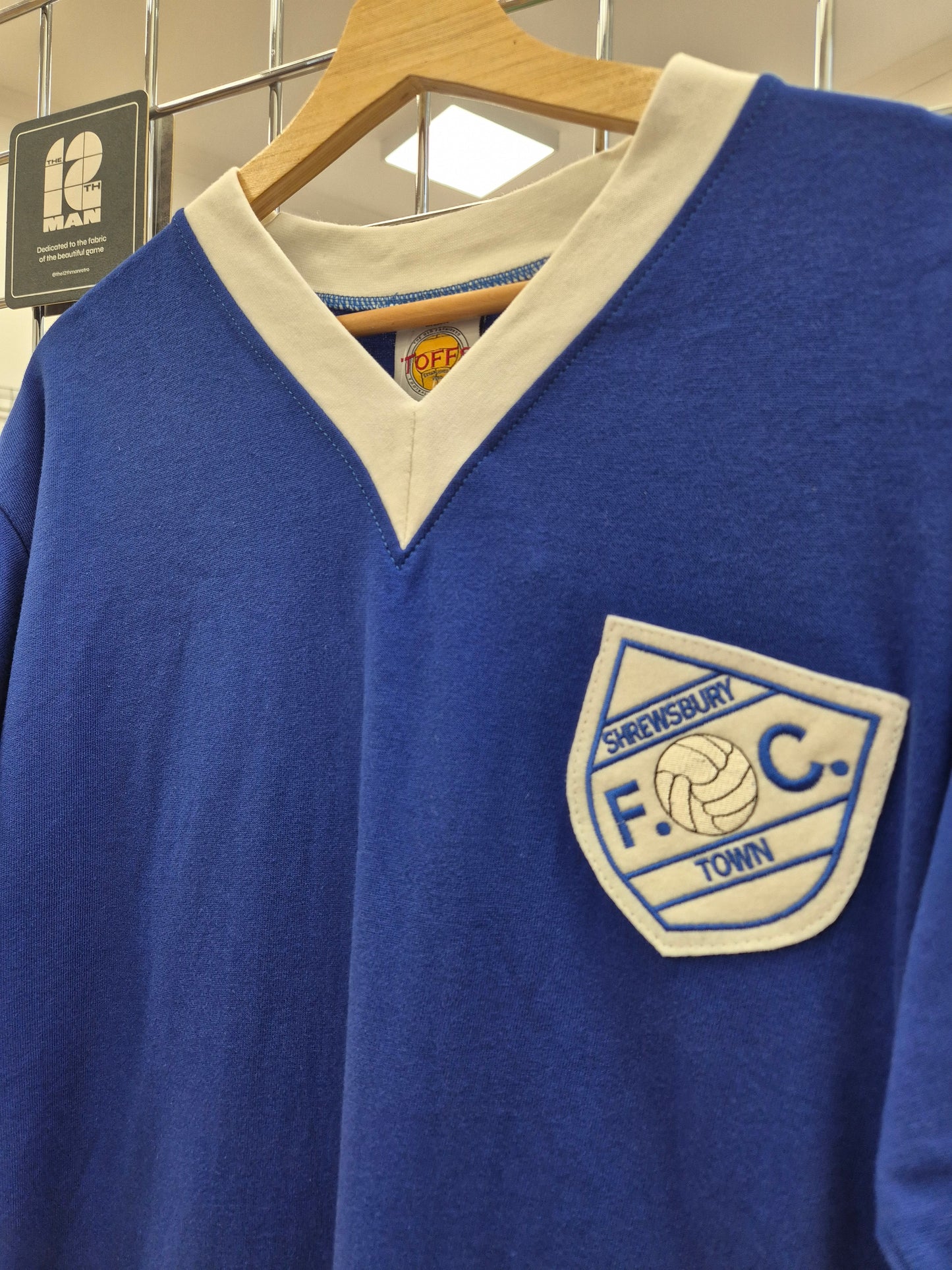 Shrewsbury Town Retro Shirt Re-issue Blue Small