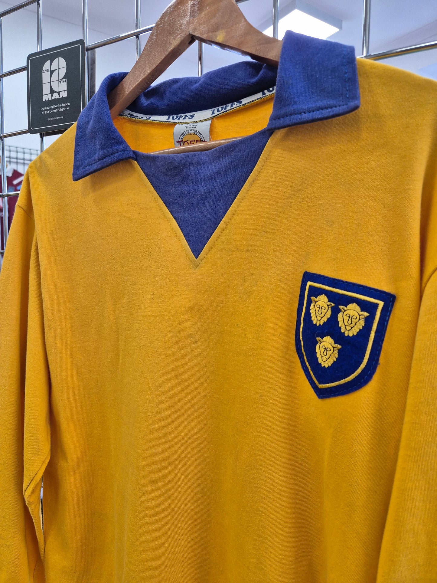 Shrewsbury Town Retro Shirt Re-issue Amber Medium