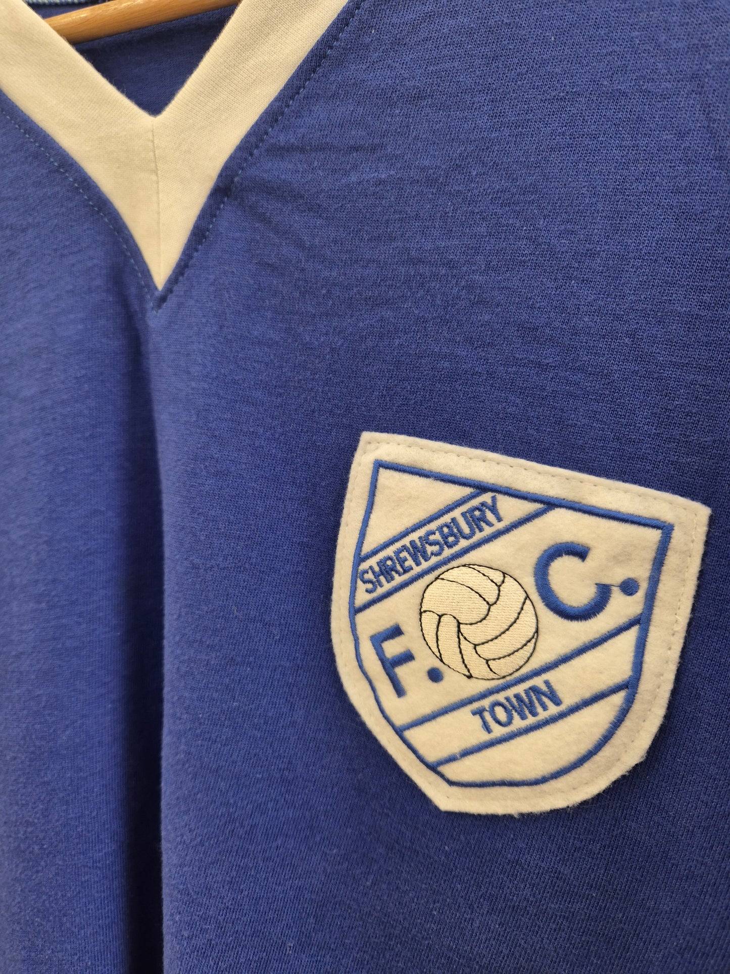 Shrewsbury Town Retro Shirt Re-issue Blue Medium